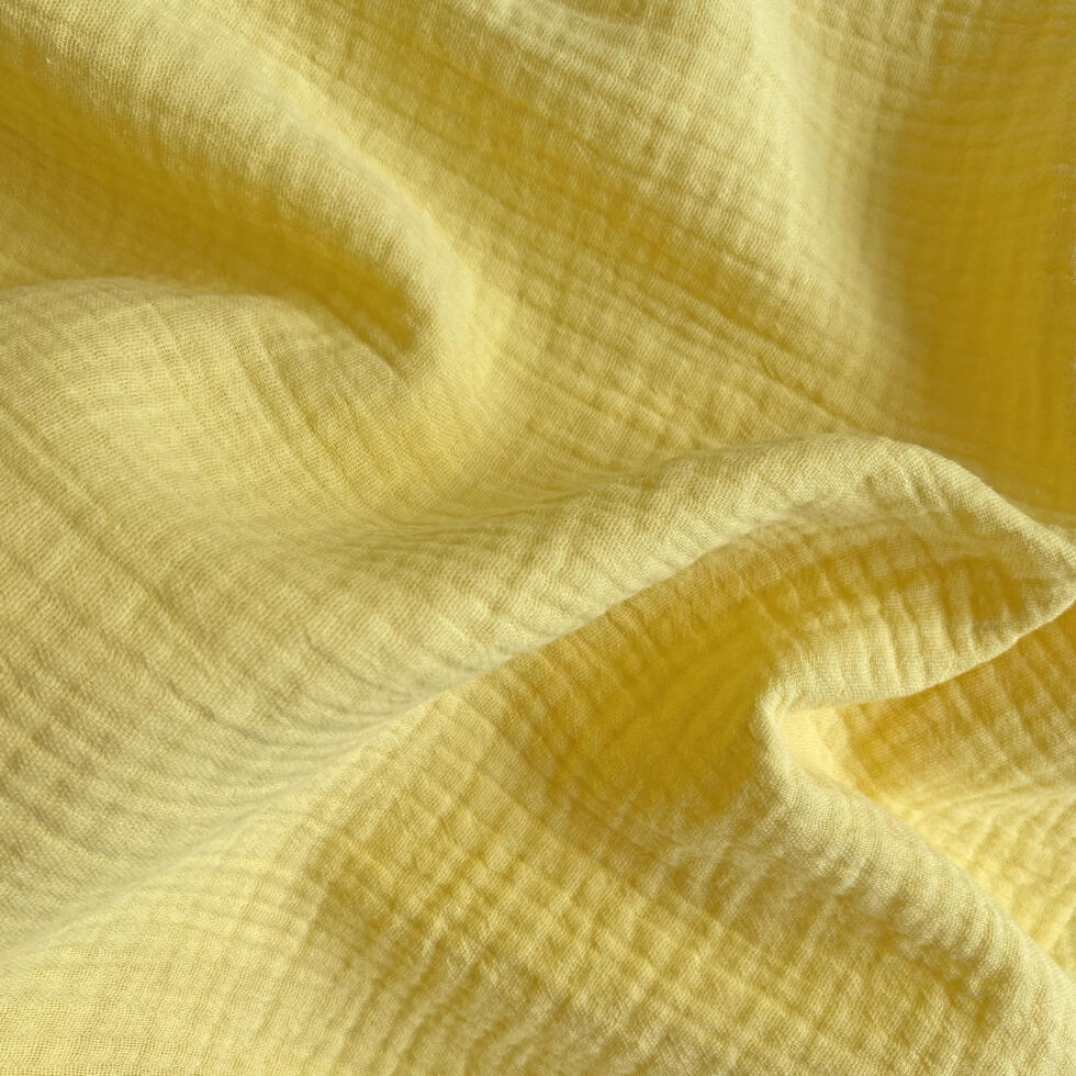 Muselina Algodón Orgánico Amarillo Suave