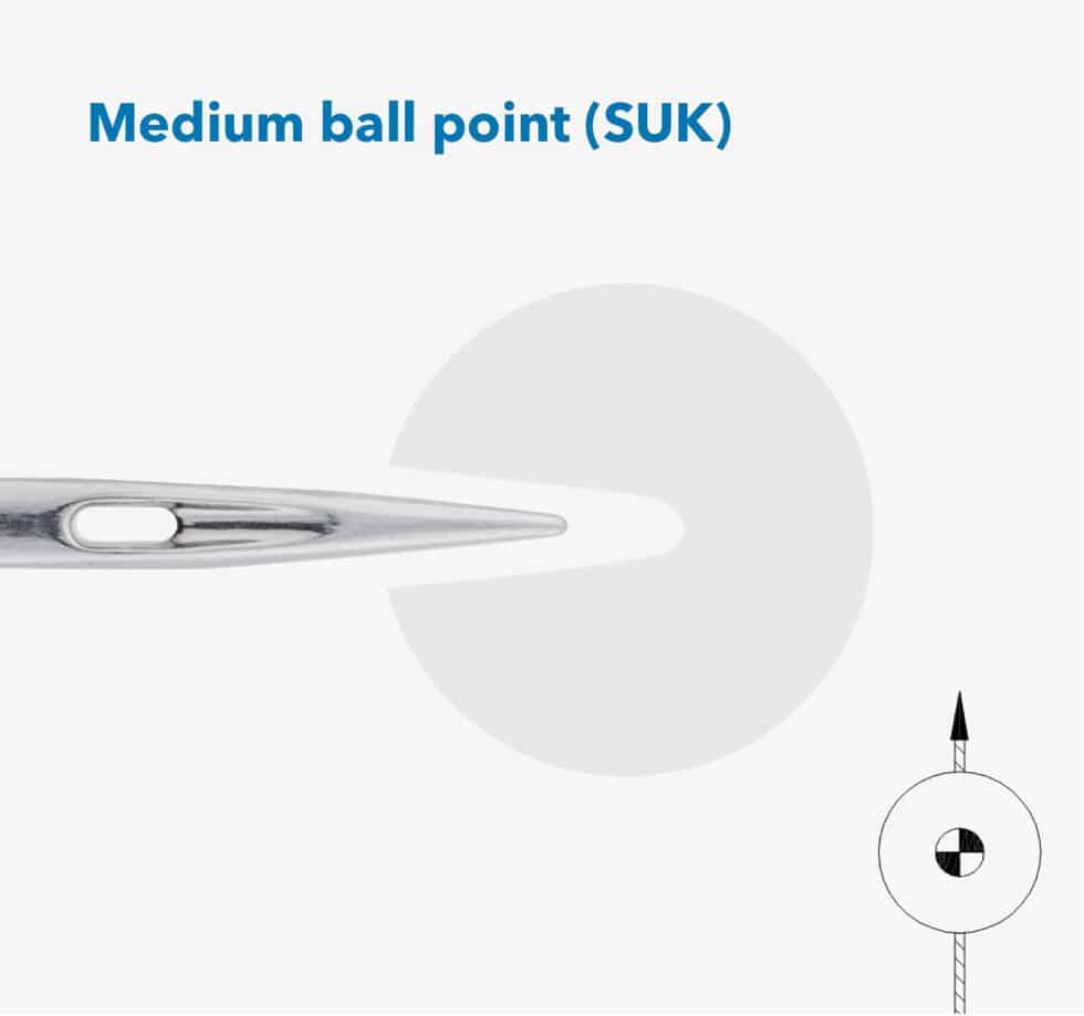aguja para maquina medium ball point