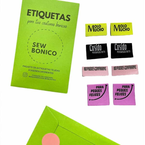Etiquetas para prendas Sew Bonico