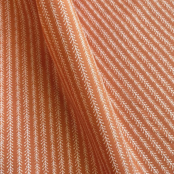 tela de popelin ramas naranja