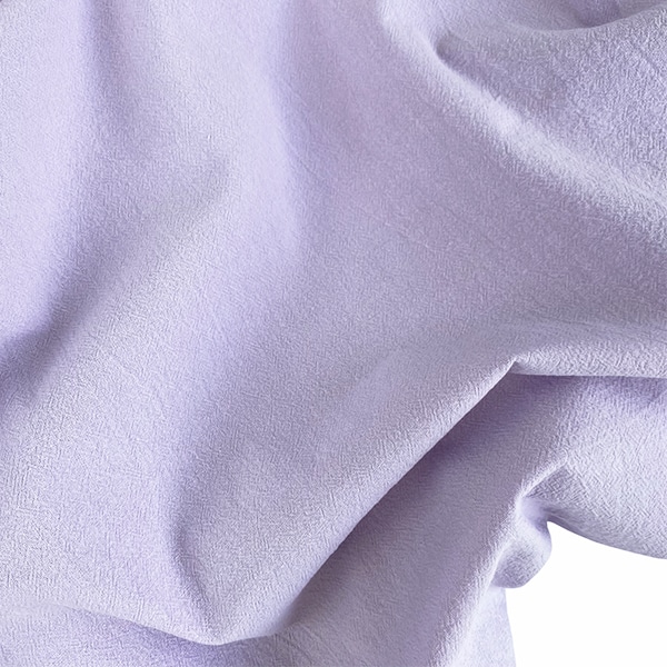 Tela de algodón rústico liso lila