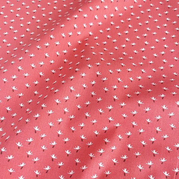 tela de algodón florecitas rosa