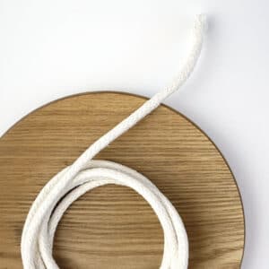 Cordon de algodón redondo 0,5 centímetros blanco crudo