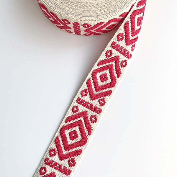 cinta decorativa Galones ethnic 4cm rojo 1 c