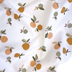 tela de algodón peachy blanco