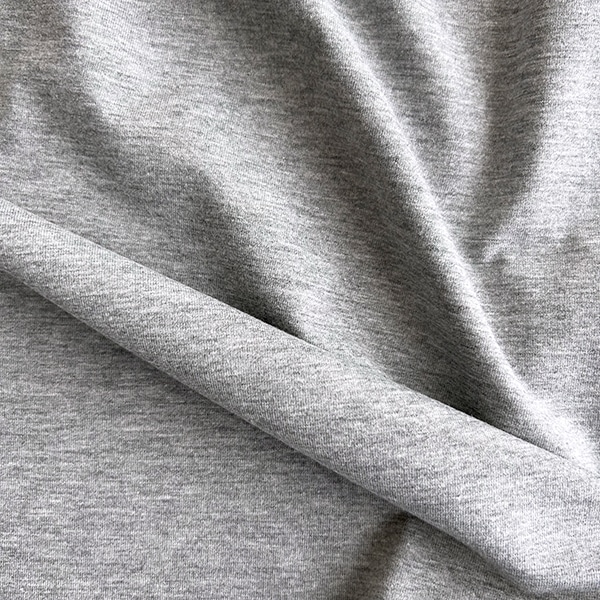 Tela punto camiseta gris jaspeado