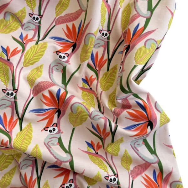 tela de punto camiseta lemur katia