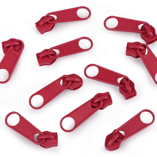 Cursor para cremalleras 5mm - Rojo
