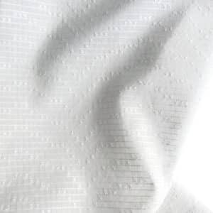 tela algodón relieve geométrico blanco roto