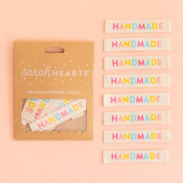 Etiquetas para prendas y accesorios de Sarah Hearts handmade