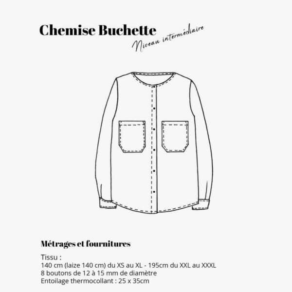 Patrón de costura- camisa 'Buchette' - Singulière Cousette