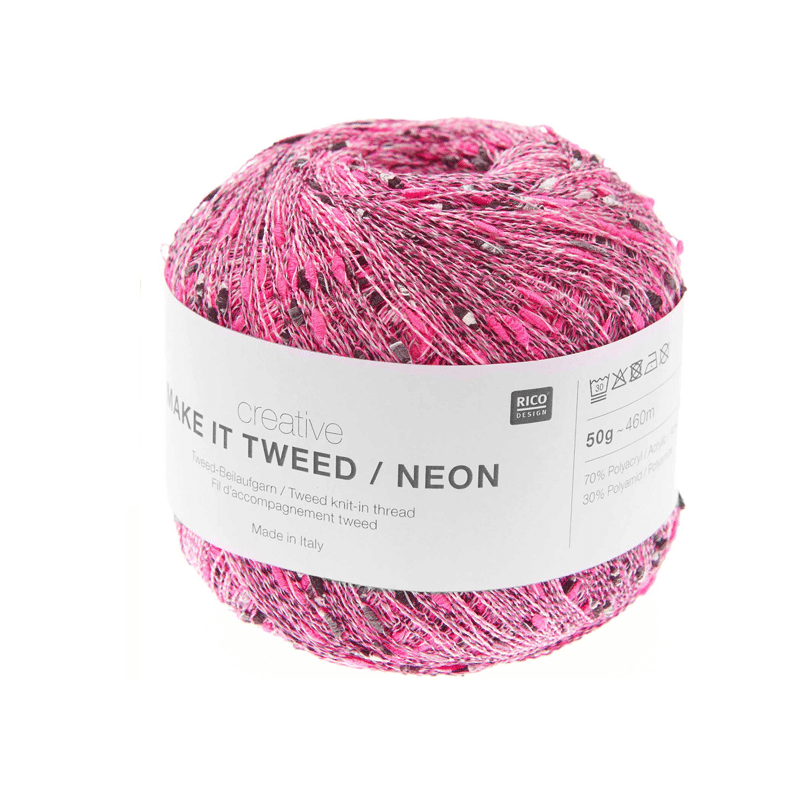 Ovillo Make It Tweed - Rico Design - Fucsia neón