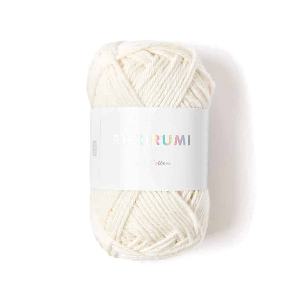 Ovillo de algodón para amigurumis - Ricorumi DK - Blanco Crudo