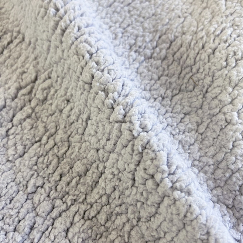tela de borreguito sherpa gris claro