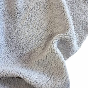 tela de borreguito sherpa gris claro