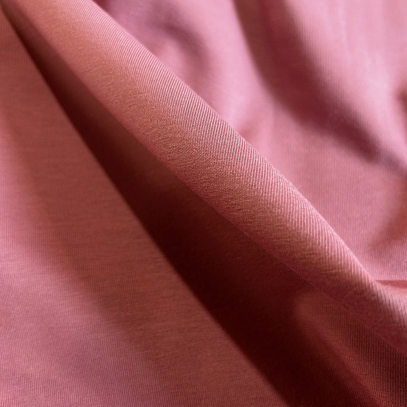tela punto de camiseta liso burgundy empolvado