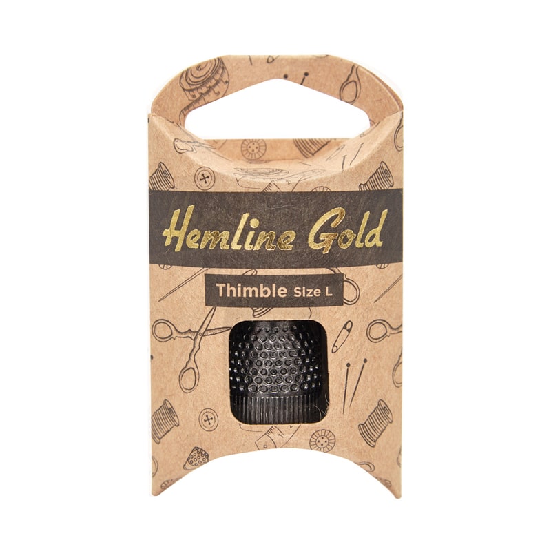 Dedal Niquelado Premium - L - Negro Mate Envejecido - Hemline