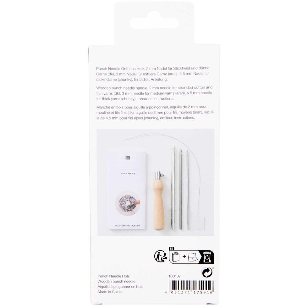 Kit agujas intercambiables punch needle - 3 medidas