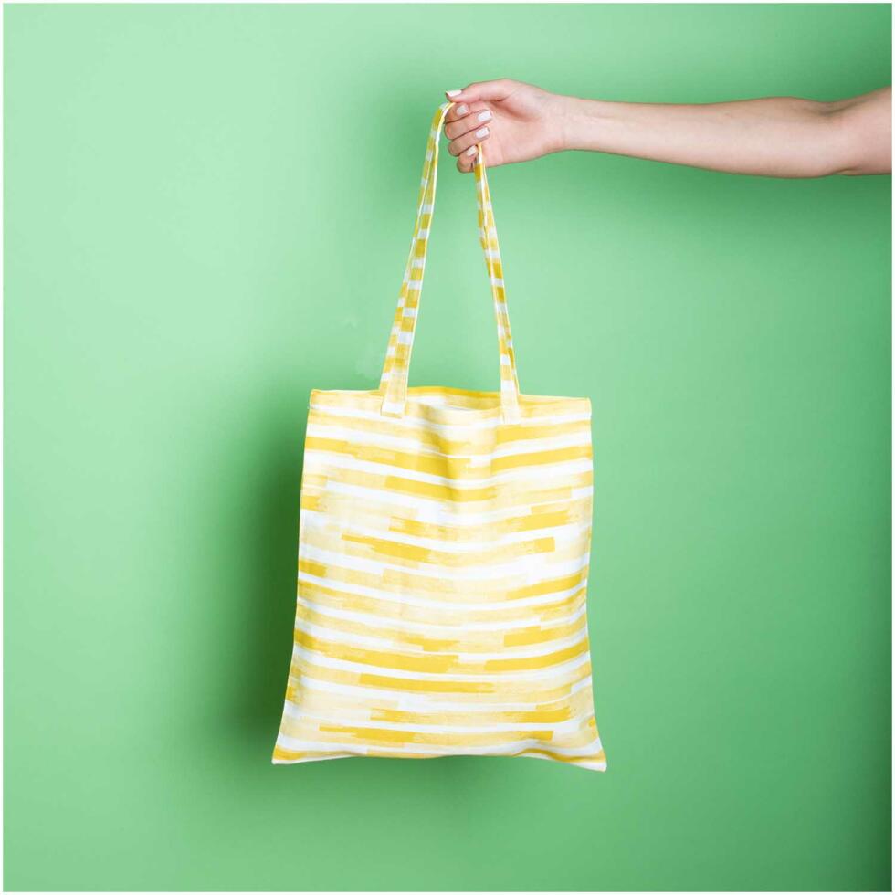 Loneta Estampada Rayas 'Lemon Stripe' - 50 x 1,40 cm