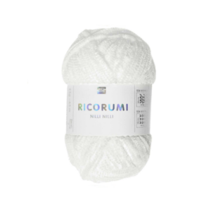 Ovillo de chenilla para amigurumis - Nilli Nilli - 001 - White