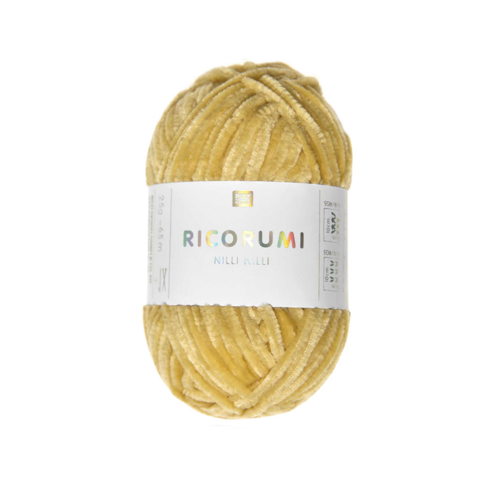 Ovillo de chenilla para amigurumis - Nilli Nilli - 004 - Mustard