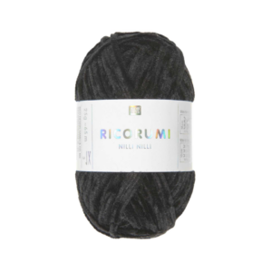 Ovillo de chenilla para amigurumis - Nilli Nilli - 027 - Black