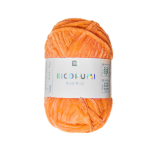 Ovillo de chenilla para amigurumis - Nilli Nilli - 029 - Neon Orange