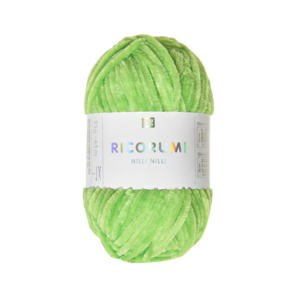 Ovillo de chenilla para amigurumis - Nilli Nilli - 030 - Neon green
