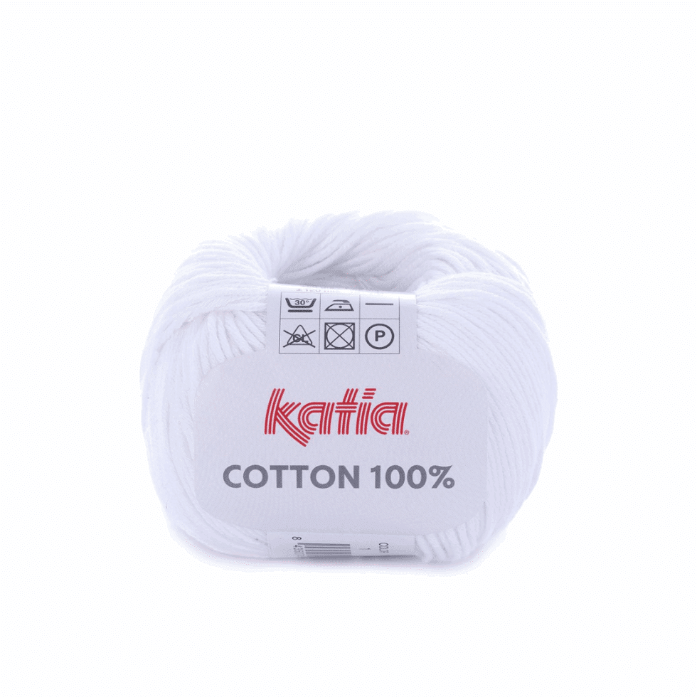 Ovillo COTTON 100% - Katia - Blanco - 1