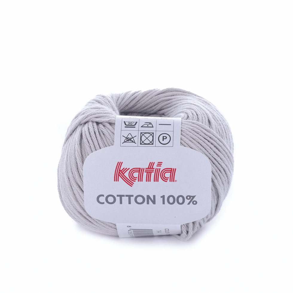 Ovillo COTTON 100% - Katia - Gris Claro Perlado - 14