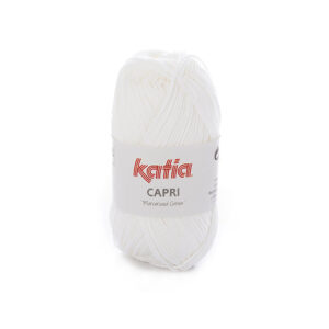 lana hilo capri tejer algodón mercerizado blanco primavera verano katia 82050