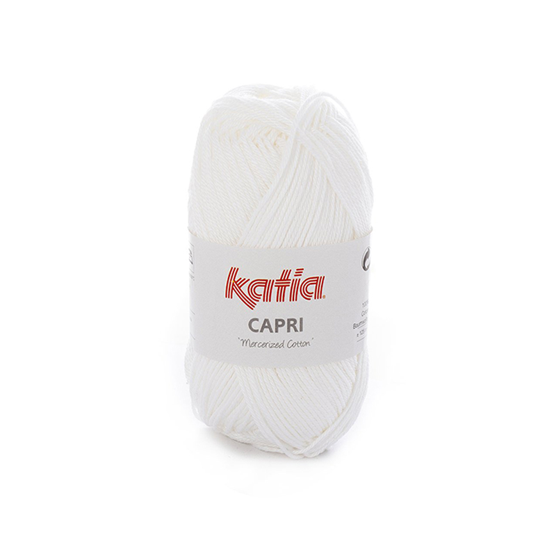 lana hilo capri tejer algodón mercerizado blanco primavera verano katia 82050
