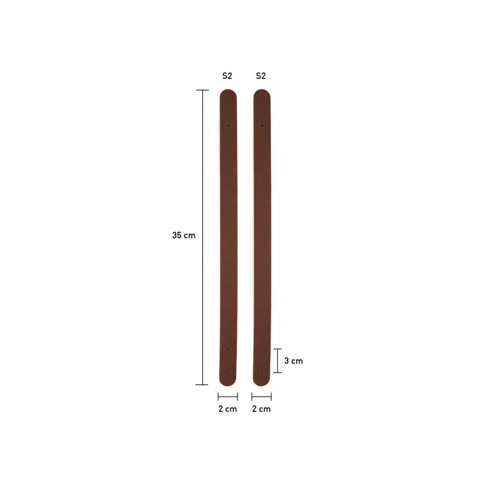 Asas para bolso de piel sintética 35 cm - Marrón 1