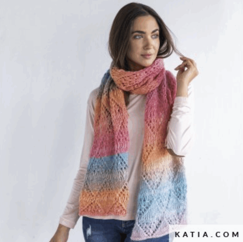 Lana SINFONIA - Katia - 202 - Ocre-Marrón-Rosa - Imagen 4