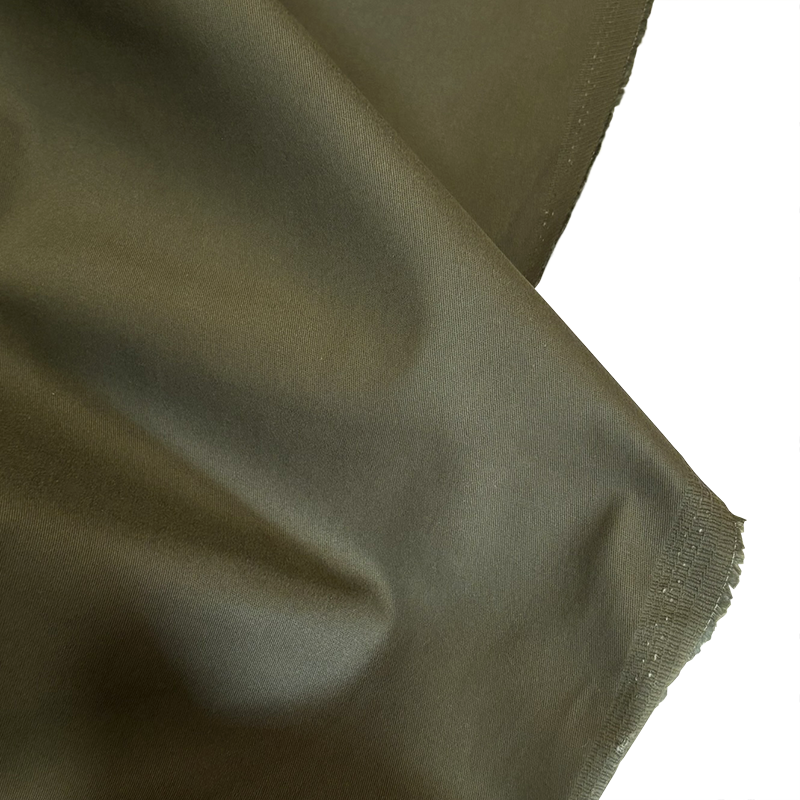 Tela de Sarga de Algodón Stretch Soft Brushed - Verde Oscuro