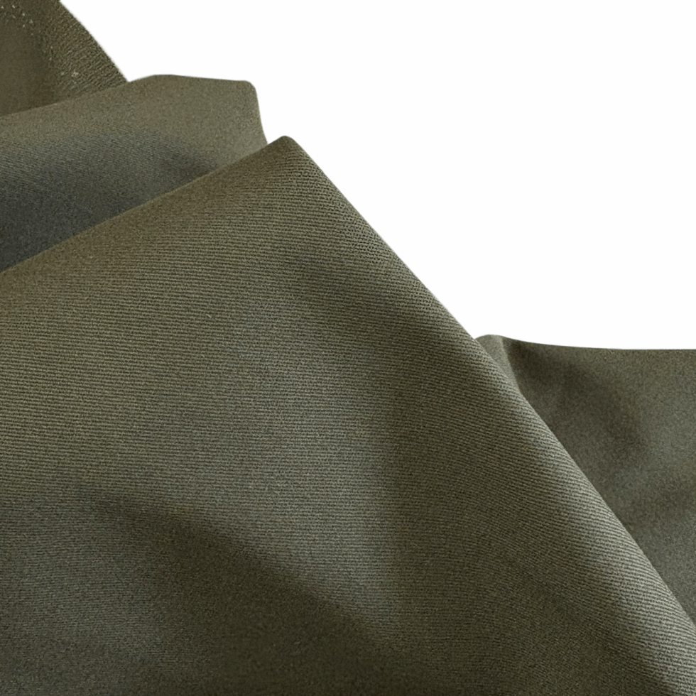 Tela de Sarga de Algodón Stretch Soft Brushed - Verde Oscuro