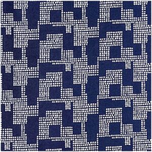 Tela estampada con estampado gráfico azul oscuro – PRECORTADO 50 x 1,40 cm