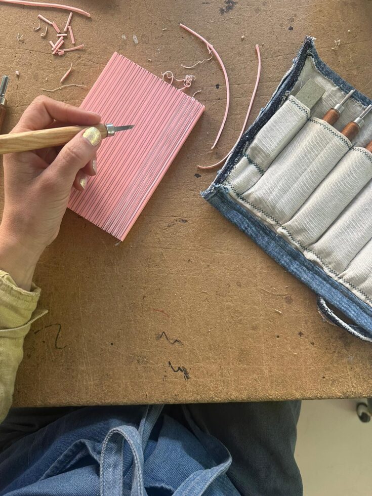 taller teñido textil estampación con tejidos naturales