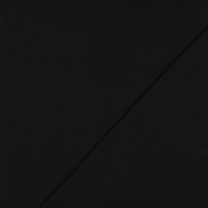 Tela de Puño Canalé Orgánica - Negro
