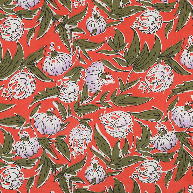 Tela de algodón indio estampado a mano