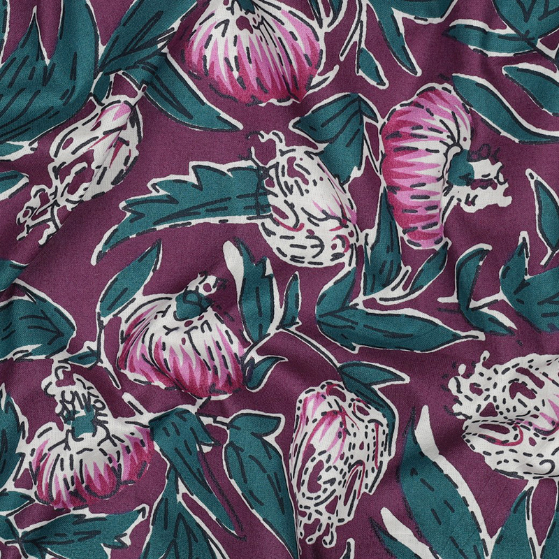 Tela de algodón indio estampado a mano