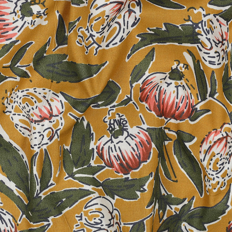 Tela de algodón indio estampado a mano