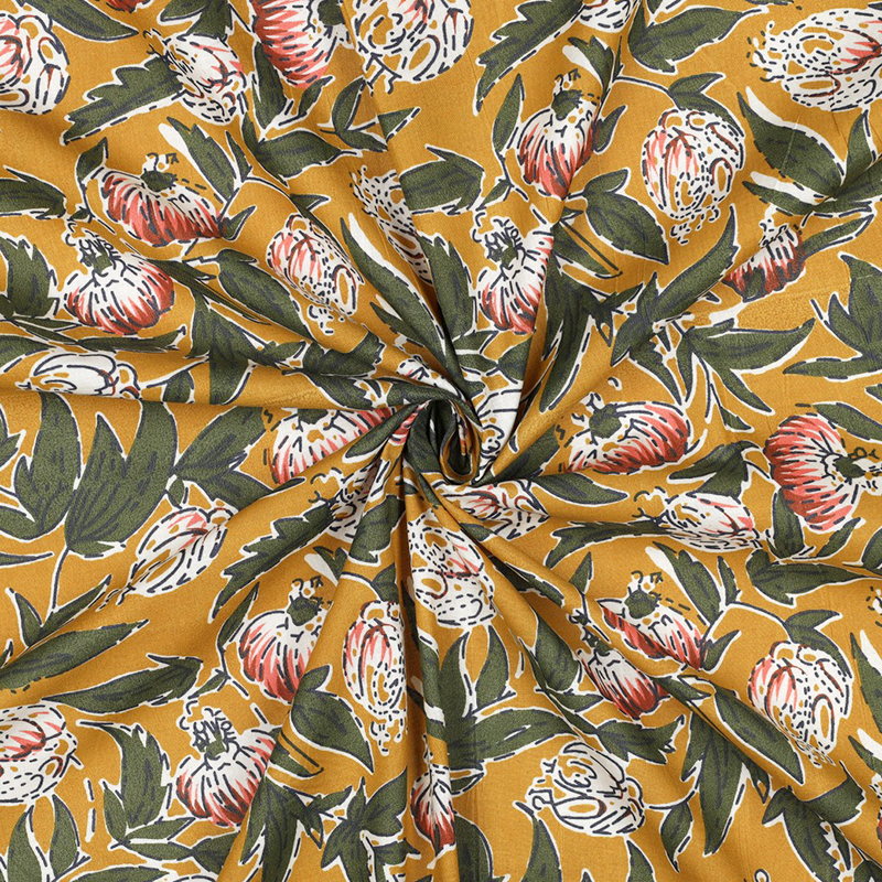 Tela de algodón indio estampado a mano