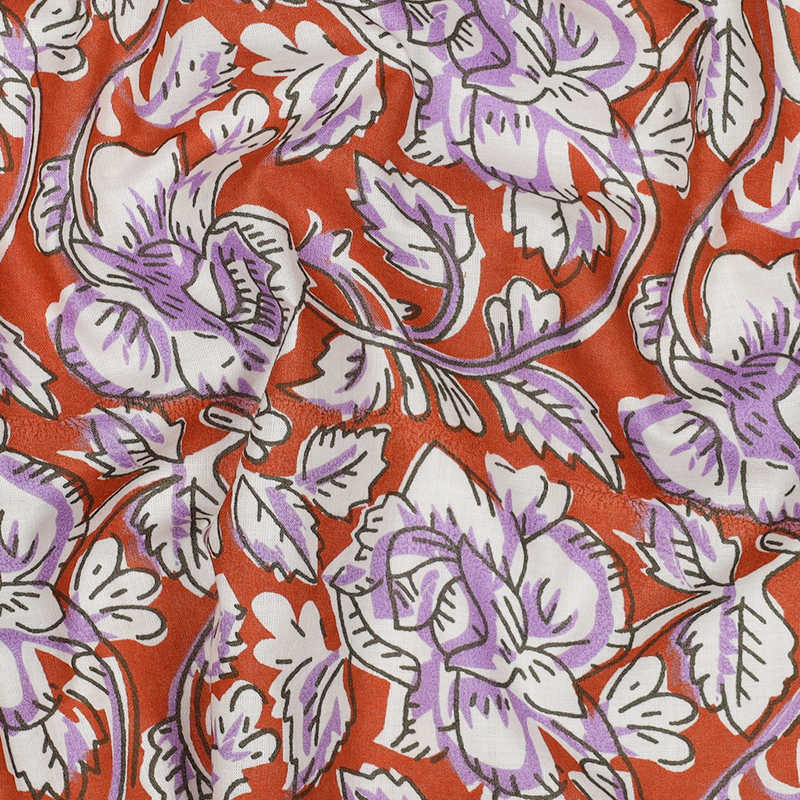Tela de algodón indio estampado a mano