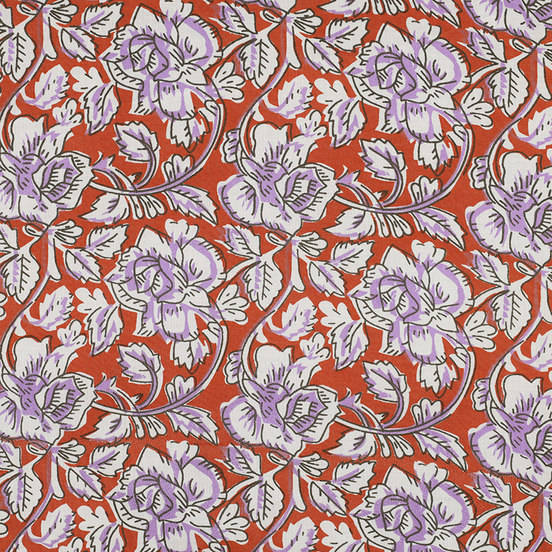 Tela de algodón indio estampado a mano