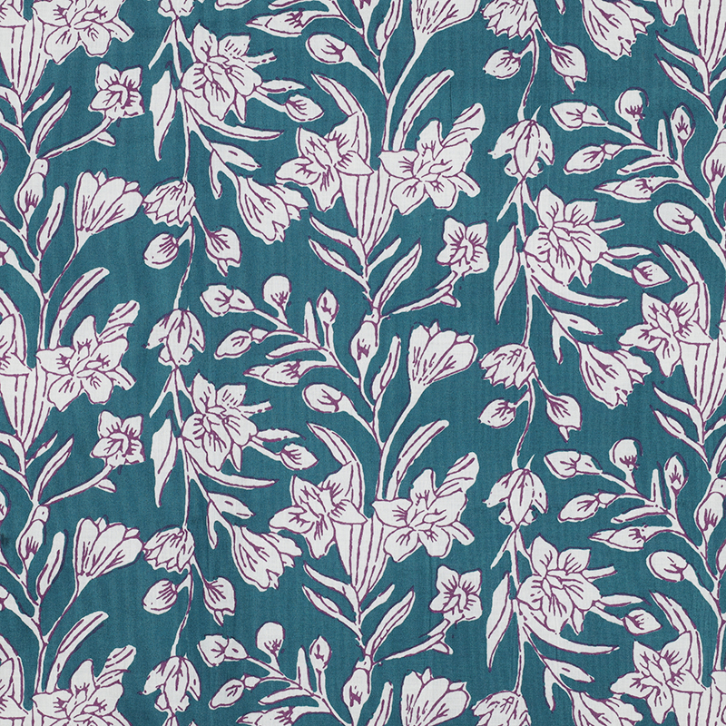 Tela de algodón indio estampado a mano