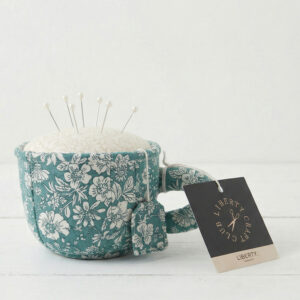 Alfiletero taza de té - azul verdoso - liberty