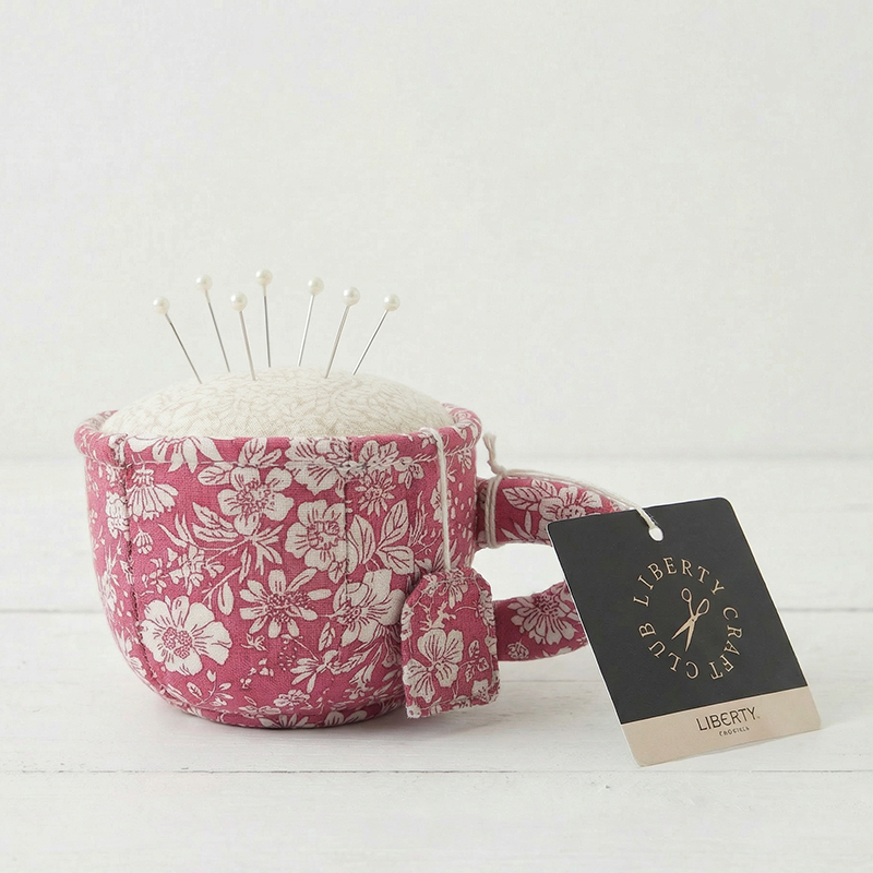 Alfiletero taza de té - rosa - liberty