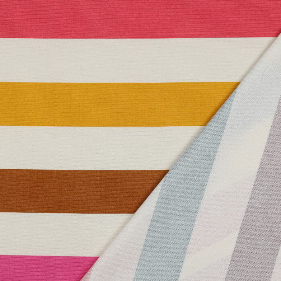 Loneta Estampada 'Bright stripes' - Crudo