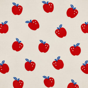 Tela Punto Camiseta - 'Apple Joy' Crema